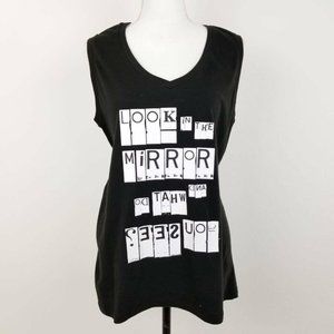 Norma Kamali Tank Top Black White L